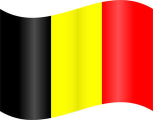 Belgian Belgium Fluttering Waving Flag