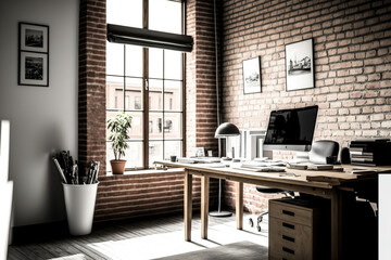 Fototapeta na wymiar Modern office space, contemporary lifestyle