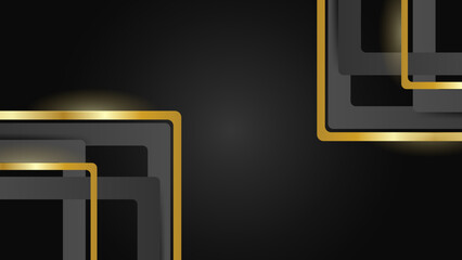 Luxury Gold Black Gradient Vector Background. Vector Illustration.