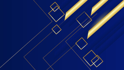 Luxury Gold Dark Blue Gradient Vector Background. Vector Illustration.