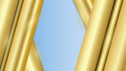 Luxury Gold Blue Gradient Vector Background. Vector Illustration.