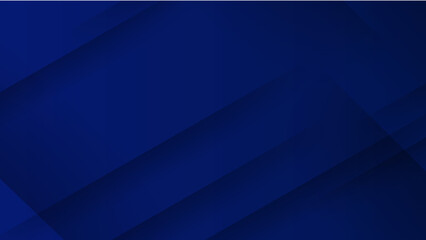 Modern business presentation banner with blue geometric stripes.