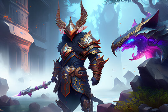MMO, Video Game concept art generative ai