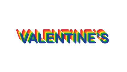 rainbow gradient valentine greeting card