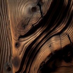 Rendering of Abstract Wood Texture Material, Generative Ai Illustration