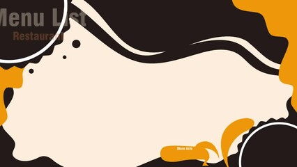 Fast food menu animation template for fastfood restaurant or cafe.