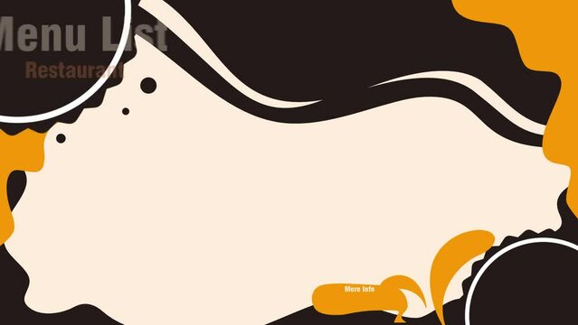 Fast food menu animation template for fastfood restaurant or cafe.