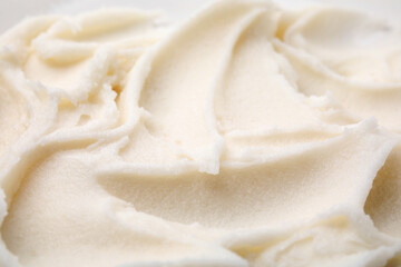 Delicious natural pork lard as background, closeup