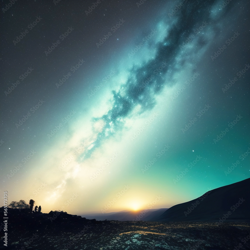 Wall mural generative ai: beautiful sky and clouds in soft pastel color. soft cloud in the sky background