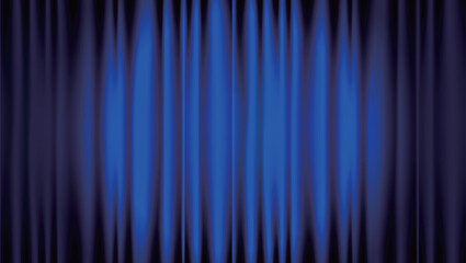 スポットライトの当たっているブルーカーテンのイラスト