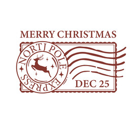 Christmas stamp silhouette