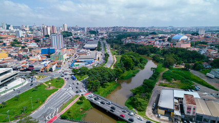 Aerial view of the city of Sorocaba, Brazil. city ​​center