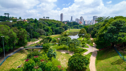 Fototapeta na wymiar Aerial view of Campolim neighborhood in Sorocaba, Brazil