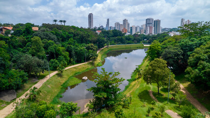 Aerial view of Campolim neighborhood in Sorocaba, Brazil