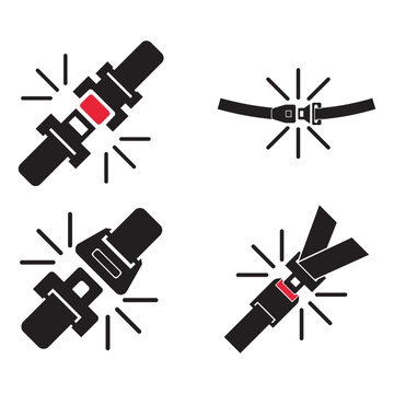 Seat Belt Icon Vector Illustration Symbol Design