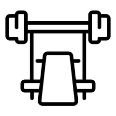 Barbell line icon