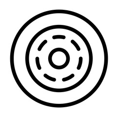 Barbel plate line icon