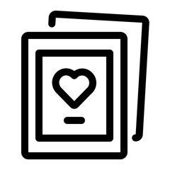 Greeting card line icon