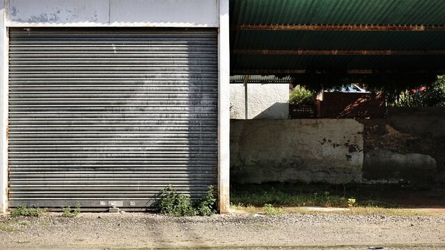 industrial rolling metal garage door