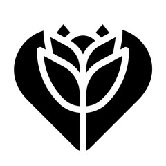 Flower glyph icon