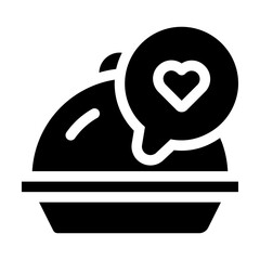 Favorite food glyph icon