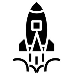 Rocket glyph icon