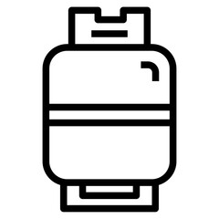 Gas cylinder line icon