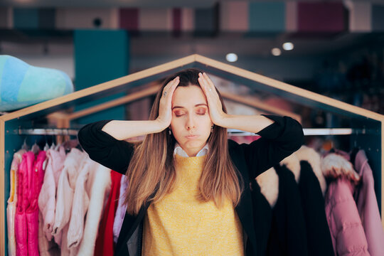 Worried Businesswoman Feeling Desperate in Bankruptcy Situation. Desperate entrepreneur feeling exhausted and stressed out
