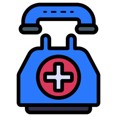 Obraz premium hospital emergency call illustration