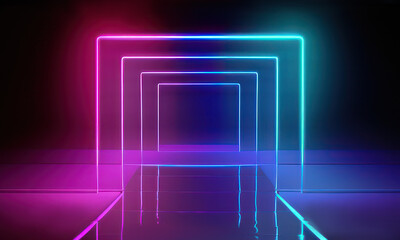 abstract background with neon glowing lines created with generative AI