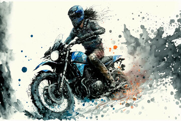 violent motorcycling. Generative AI	