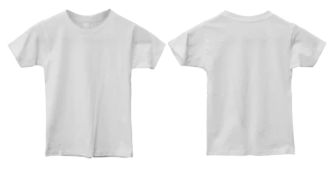 Child kids blank white shirt template mock up, front and back t-shirt design isolated © airdone