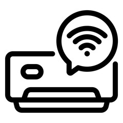 Air conditioner line icon