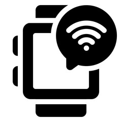 Smart watch glyph icon