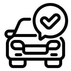 Car service done line icon