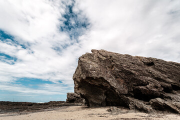 Fototapeta na wymiar volcanic rocks in island