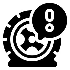 Tire pressure glyph icon