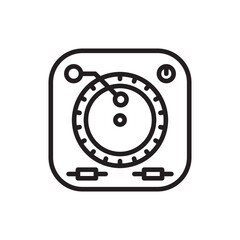 Vinyl record play icon vector image
