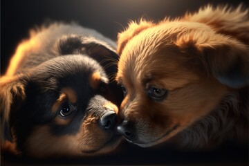 Pets Love for your cute doge puppies created with generative ai technology	