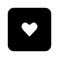 Heart Icon Filled Button Vector
