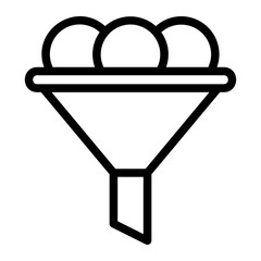 sales funnel line icon