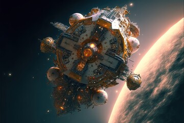 Obraz na płótnie Canvas Space Station X