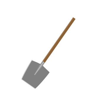 Gold Digging Shovels Illustration Vectors Isolated On White Background