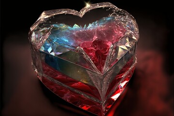 Valentine's Day diamond gift packed with love, created with generative ai technology