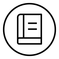 Book Circular line icon