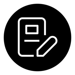 Work Paper Circular glyph icon