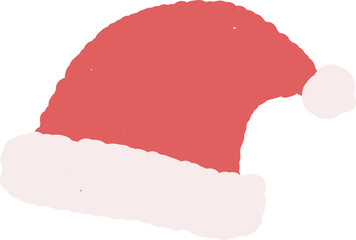 hand drawn christmas hat illustration