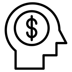 Thinking Money Icon