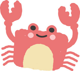 Hand drawn crab illustration