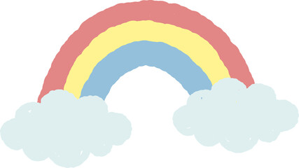 Hand drawn rainbow illustration